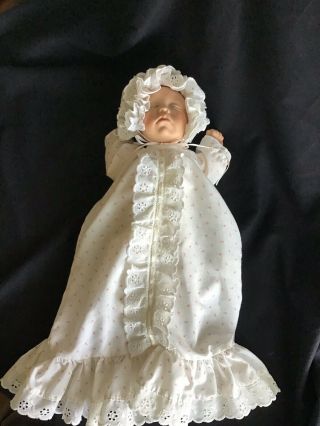 Vintage Lee Middleton “sweet Dreams” Sleeping Baby Doll Long Gown.
