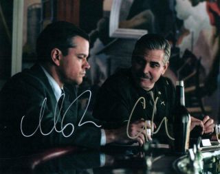 George Clooney Matt Damon Autographed Signed 8x10 Photo Picture Pic,