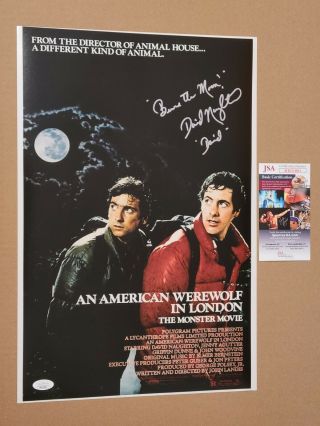David Naughton Signed American Werewolf In London 12x18 Poster W/ Jsa