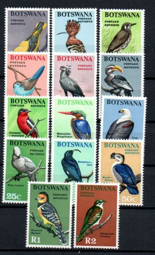 Botswana,  1967,  Birds,  Long Set Definitives,  Mnh