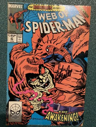 Marvel Stan Lee Signed Autographed Web Of Spider - Man Comic W/coa