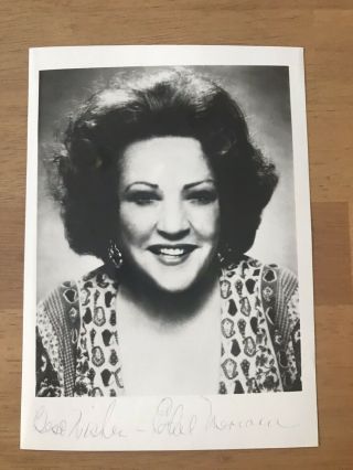 Ethel Merman Signed/autographed Photo 5x7 Vintage Black And White