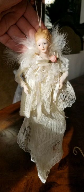 9 " Victorian Tassel Doll Angel In A Dress With Laces