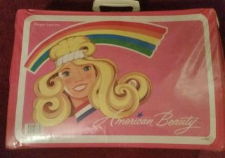Vintage Tara Toy Co American Beauty Barbie Doll Carrying Case W/ Handle