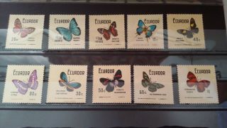 El Salvador 1970 Mnh Butterflies Stamps Scott 797/804 C463/c464