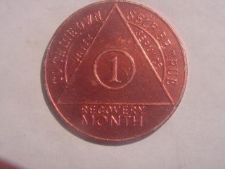Aa 1 Month Recovery Chip Coin Token Medallion " To Thine Own Self Be True "