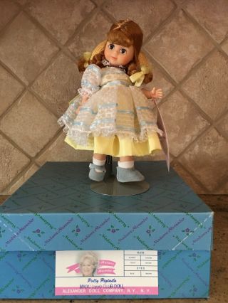Madame Alexander Doll 8 " Polly Pigtails 1990 Madc Exclusive Ltd.  Ed.  W/box & Stand