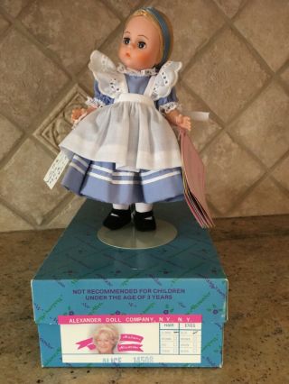 Madame Alexander Alice Storyland Doll 14508 With Stand,  Card