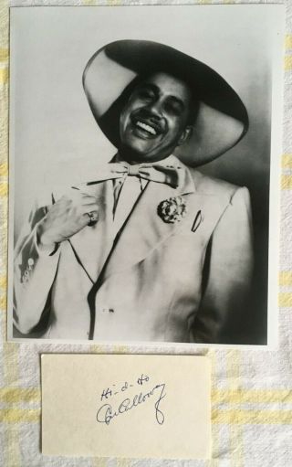 Cab Calloway Signed Autographed Card And Photo Hi - D - Ho