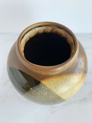 Pottery Craft USA Stoneware Dip Glaze Vase by Robert Maxwell Mid Century Modern 3