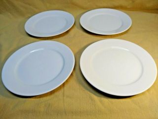 Set Of 4 Apilco 11 " White Dinner Plates Made In France For Williams Sonoma
