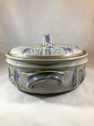 Vintage Viktoria Chulay Art Studio Pottery Covered Bowl 3
