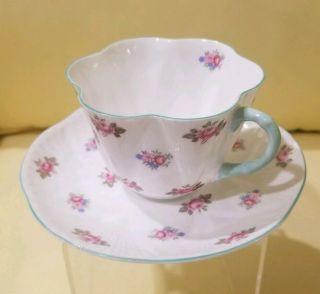 Vintage Shelley Dainty Rosebud Porcelain Tea Cup & Saucer 13426