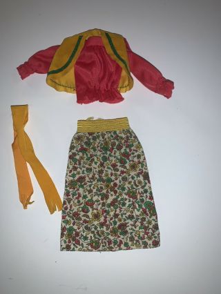 Barbie Doll Outfit: 1977 Best Buy 9968 Floral Skirt Fashion Superstar Era