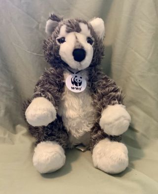 Build A Bear Babw Wwf World Wildlife Fund Timber Gray Wolf Stuffed Plush Toy