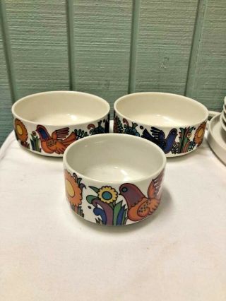 Villeroy And Boch Acapulco 5 " Cereal Bowl X 2 And 3.  5 " Berry Bowl X 1