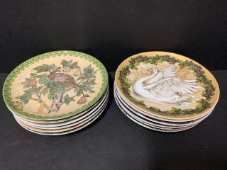 Perfect Complete Set Pottery Barn 12 Twelve Days Of Christmas Plates