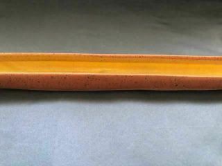 McCarty Pottery Carnevale Olive Boat Tray Orange & Yellow 16 1/4 