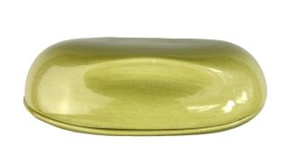 Vintage Russel Wright Iroquois Casual Chartreuse Green Butter Dish With Lid
