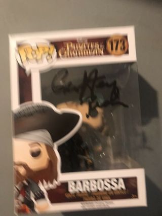 Geoffrey Rush Signed Autographed Funko Pop In Person Pirates