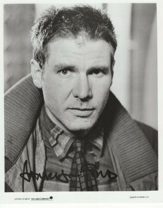 Harrison Ford Autographed Signed 8x10 Photo B&w Picture Authentic