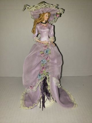 Purple Southern Belle Tassel Doll W/ Stand Popular Creations W/o Box