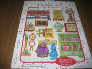 Vintage 2000 Mary Engelbreit Paper Dollhouse Accessories Magnetic 2 Of 3 Dif