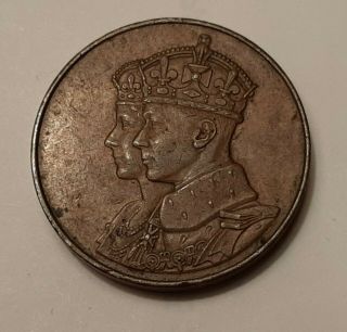 1939 King George Vi Royal Visit To Canada Bronze Medal