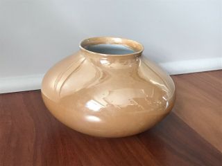 Vintage B & Co Bernardaud Limoges France Orange Lustre Glaze Porcelain Vase