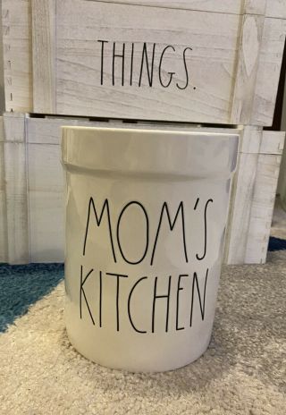 Rae Dunn “mom’s Kitchen “ Large Utensil Holder Ll Htf