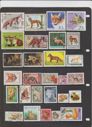 130,  Thematic Postage Stamps on Smaller Wild Animals Worldwide all Different. 3