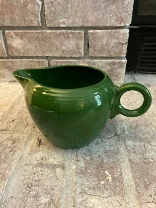 Vintage Fiesta Pottery 2 Pint Jug Pitcher In Forest Green - Rare