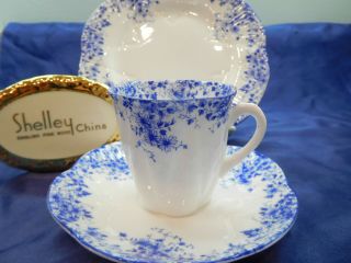 Dainty Blue Daisy " Demi " Cup And Saucer Blue Trim No Plates