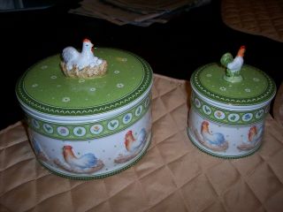 Special Listing For Luizden - Villeroy & Boch Farmers Spring Hen Canisters