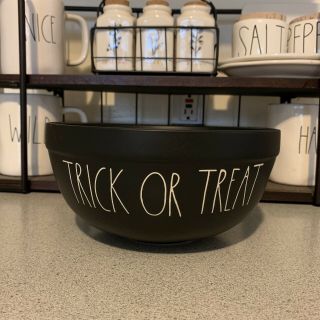 Rae Dunn Black “trick Or Treat” Halloween Mixing/candy Bowl
