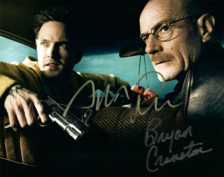Bryan Cranston Aaron Paul Signed 8x10 Photo Cool Autograph Picture Includes