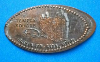 Temple Square Elongated Penny Salt Lake City Utah Usa Cent Souvenir Coin