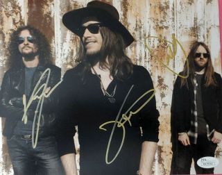 The Cadillac Three Hand Signed 8x10 Photo Auto Jsa Authentic Country Band