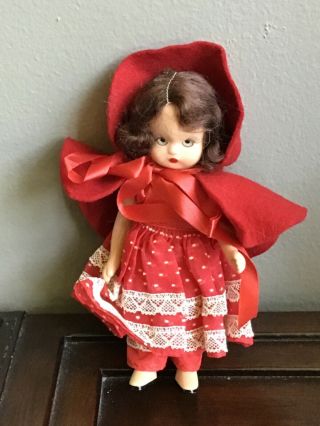 Vintage 5 - 1/2” Nancy Ann Storybook Doll Red Riding Hood