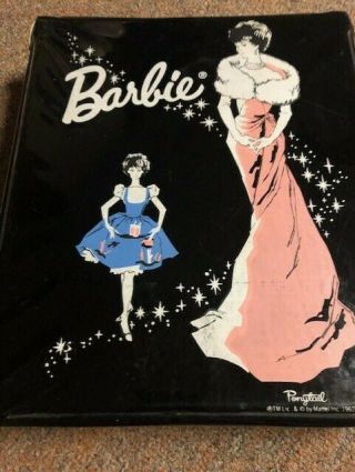 Vintage 1962 Mattel Black Ponytail Barbie Vinyl Case