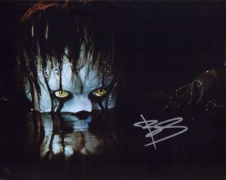 Bill Skarsgård Autographed 8x10 Photo Actor It Pennywise The Dancing Clown