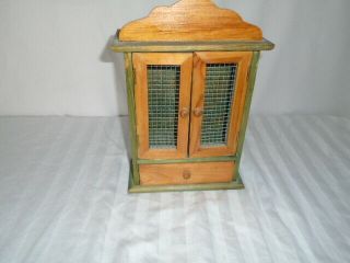 Doll House Pie Cabinet Grain Painted Wood