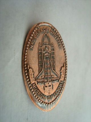 Museum Of Flight Seattle,  Wa - Nasa Space Shuttle - - Elongated Zinc Penny