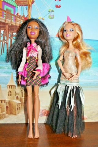 Mattel Fashion Dolls 10 Inches Tall Monster High Type F411 & F991 Aa & Friend