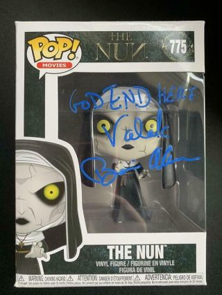 Bonnie Aarons Valak The Nun 775 Signed Funko Pop,  Protector