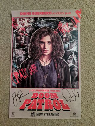 Sdcc 2019 Exclusive Diane Guerrero Autographed Doom Patrol Crazy Jane Poster