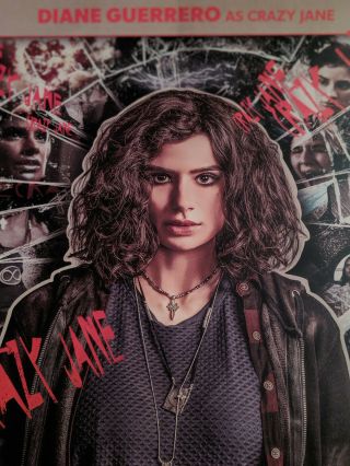 SDCC 2019 Exclusive Diane Guerrero Autographed Doom Patrol Crazy Jane Poster 2