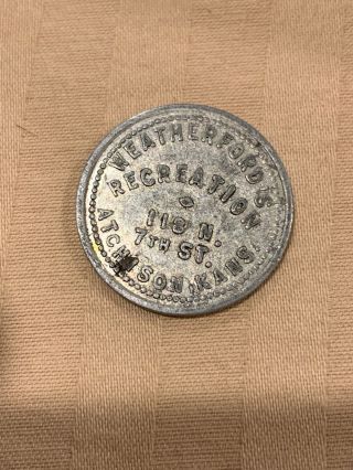 Weatherford’s Recreation - Trade Token - Good For 10 In Merchandise
