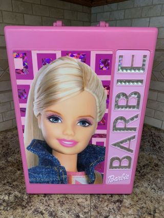Mattel Pink Barbie Doll Fashion Wardrobe Trunk Carrying Case Tara Toy Corp.