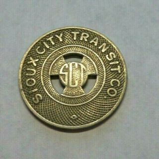 Sioux City Ia 1946 Transit Token 850w Sioux City Transit Co Sct